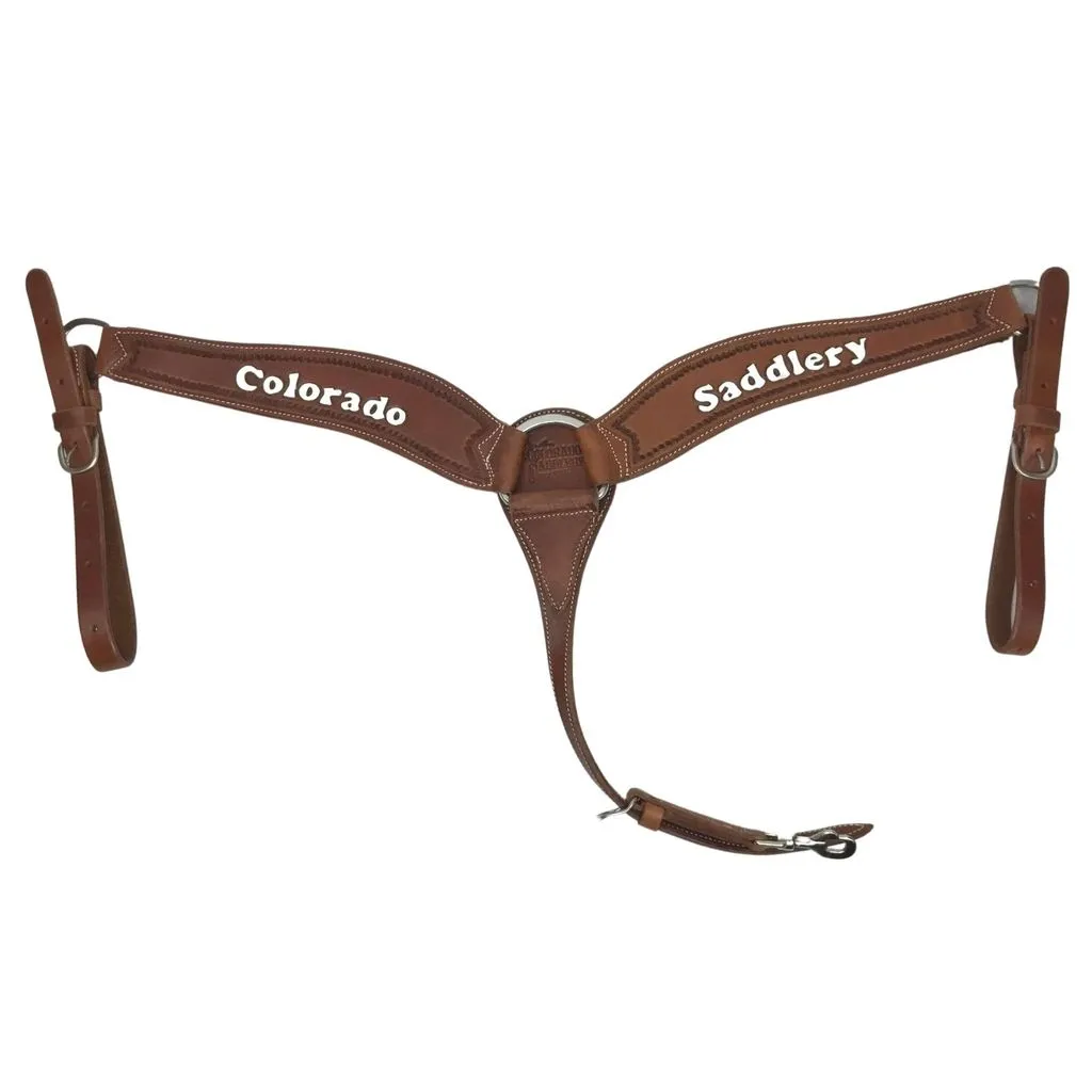 Colorado Saddlery Roper Breast  Collar w/ White Lettering 7-75M