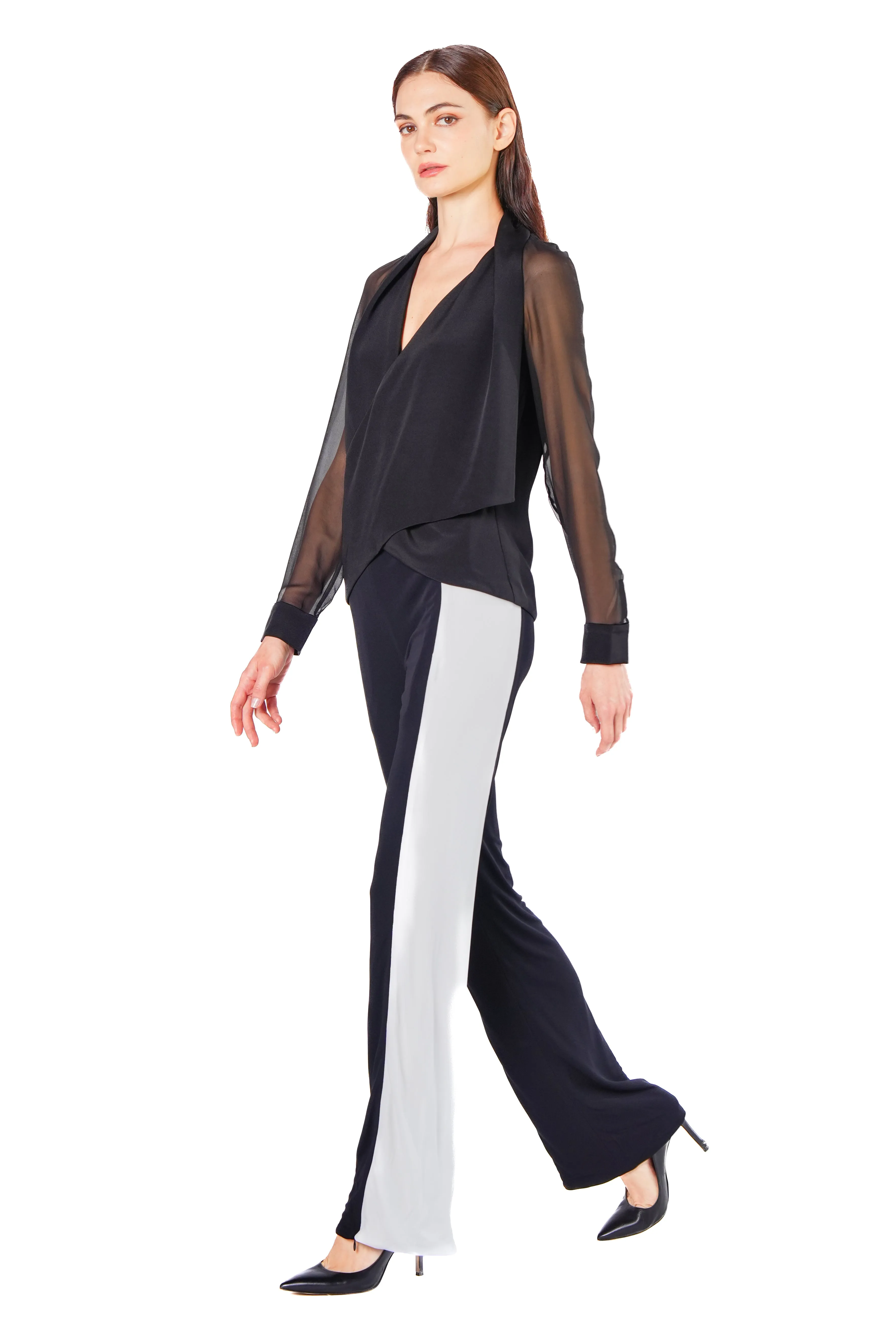 Cori Contrast Panel Jersey Pants