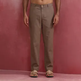 Cotton Twill Pants for Men | Grey