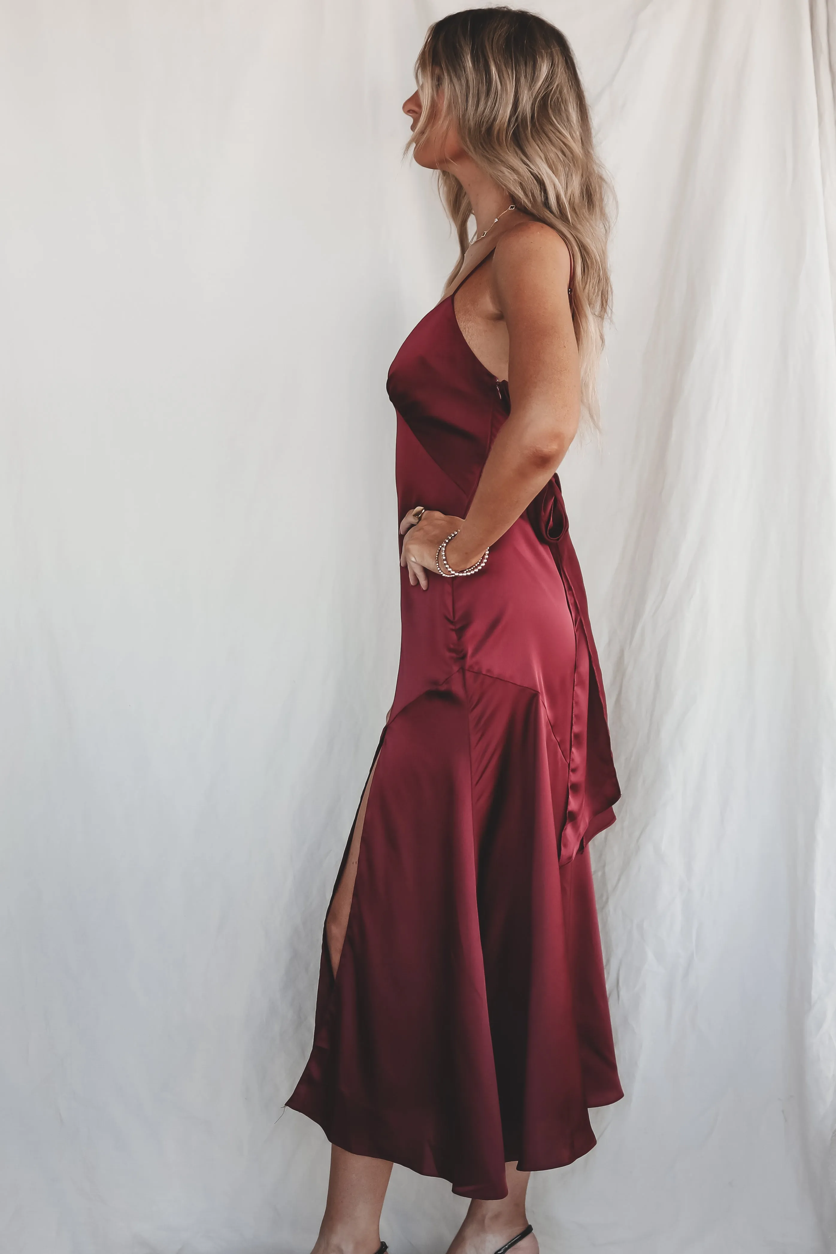 DEAL Extra Special Plus One Satin Maxi Dress