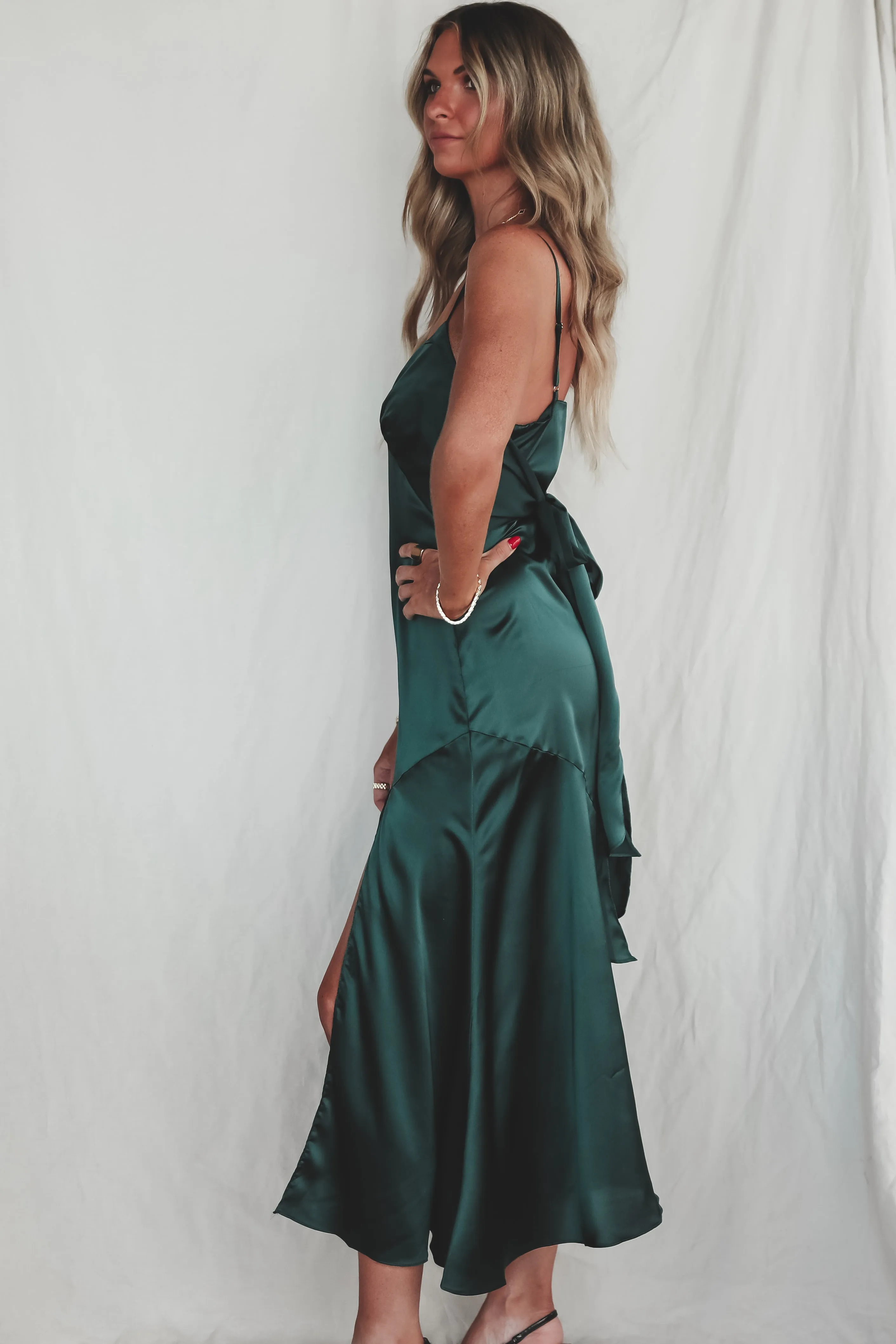 DEAL Extra Special Plus One Satin Maxi Dress