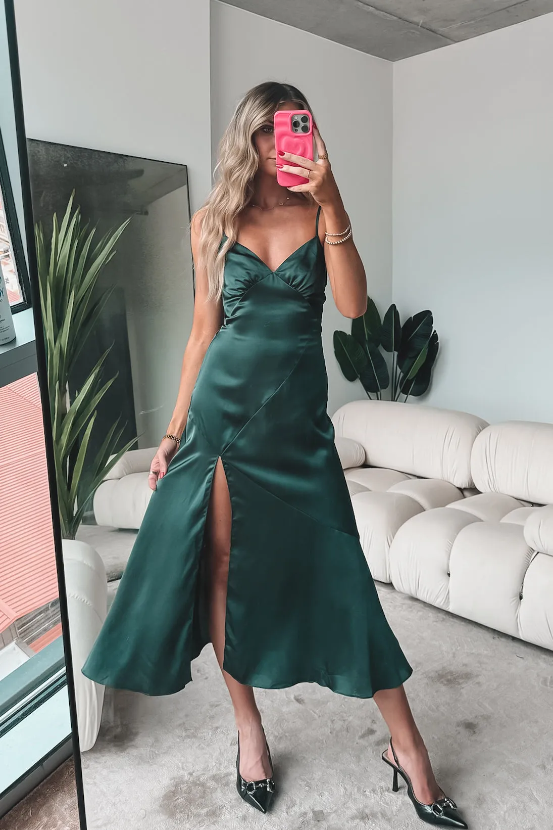 DEAL Extra Special Plus One Satin Maxi Dress