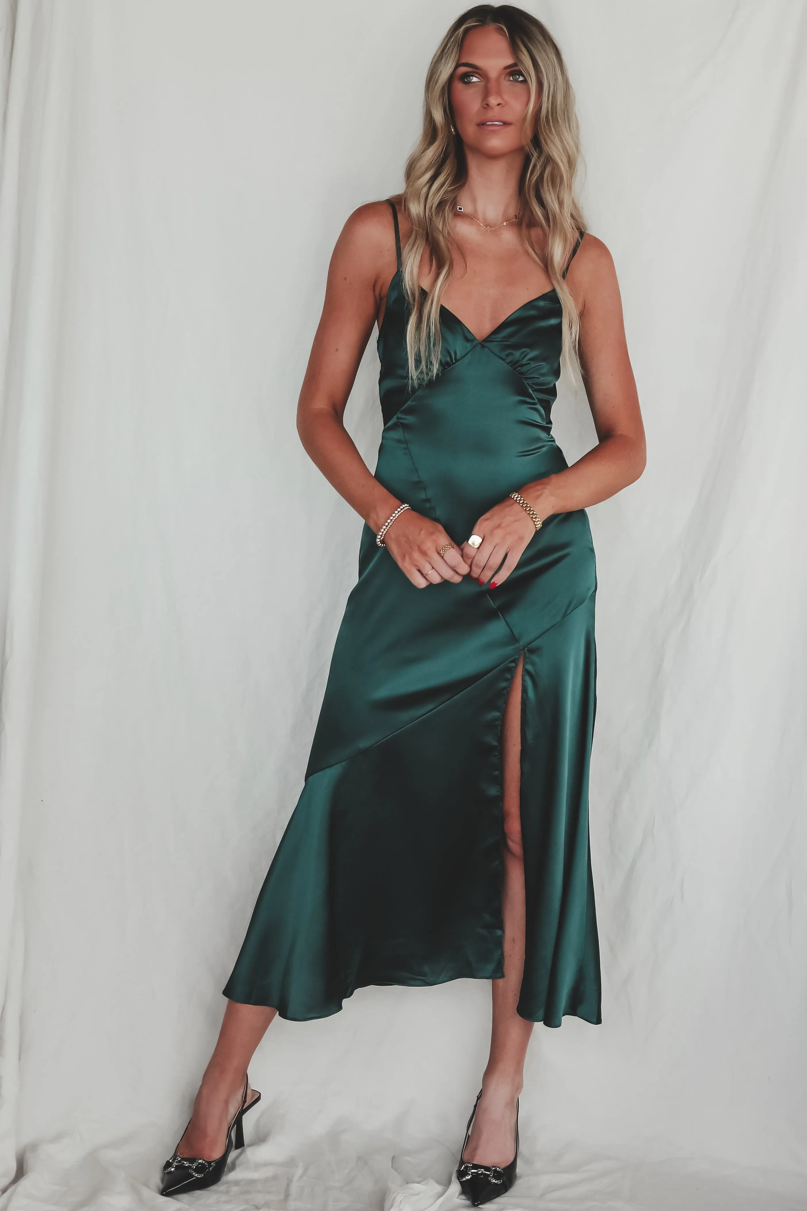 DEAL Extra Special Plus One Satin Maxi Dress