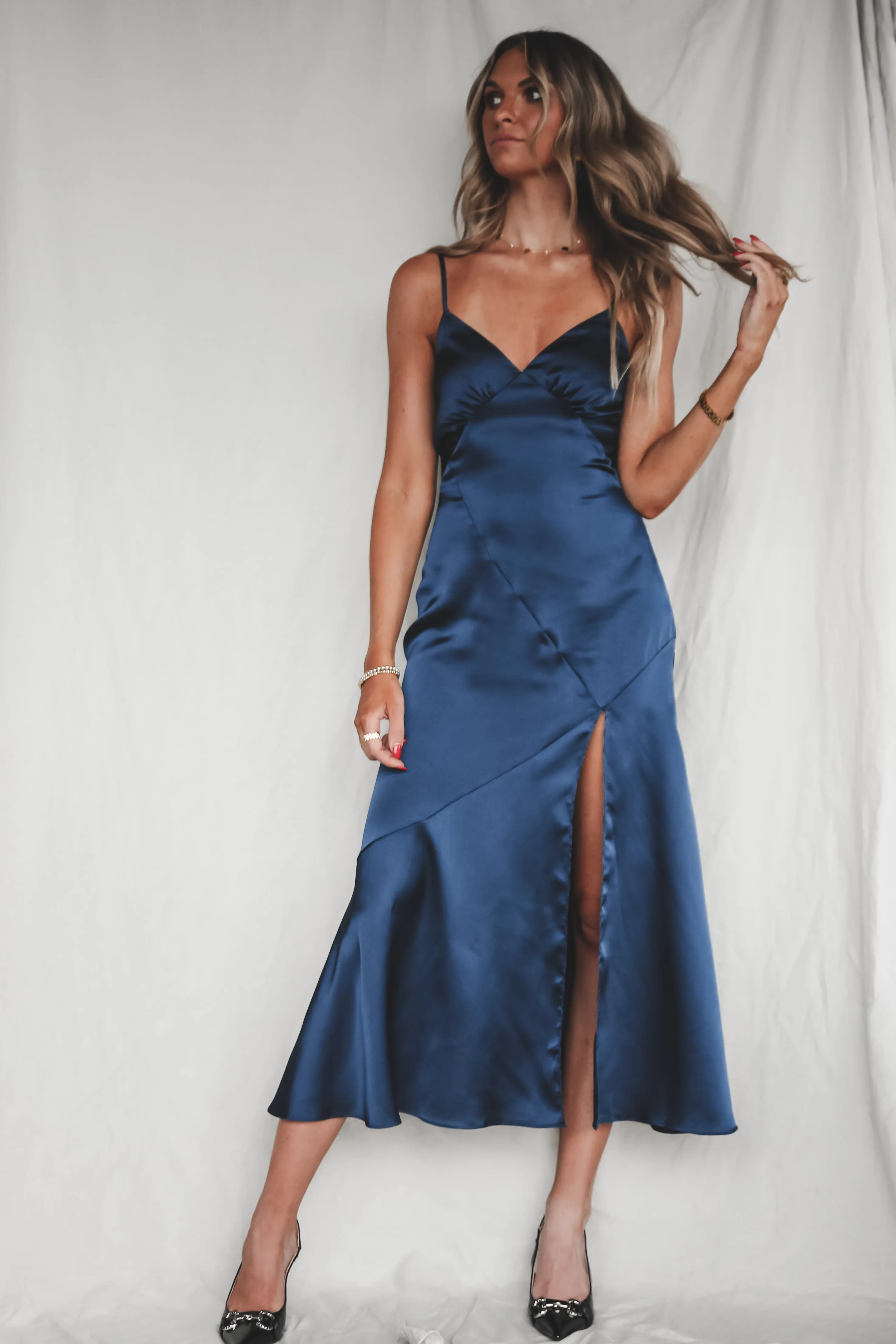 DEAL Extra Special Plus One Satin Maxi Dress