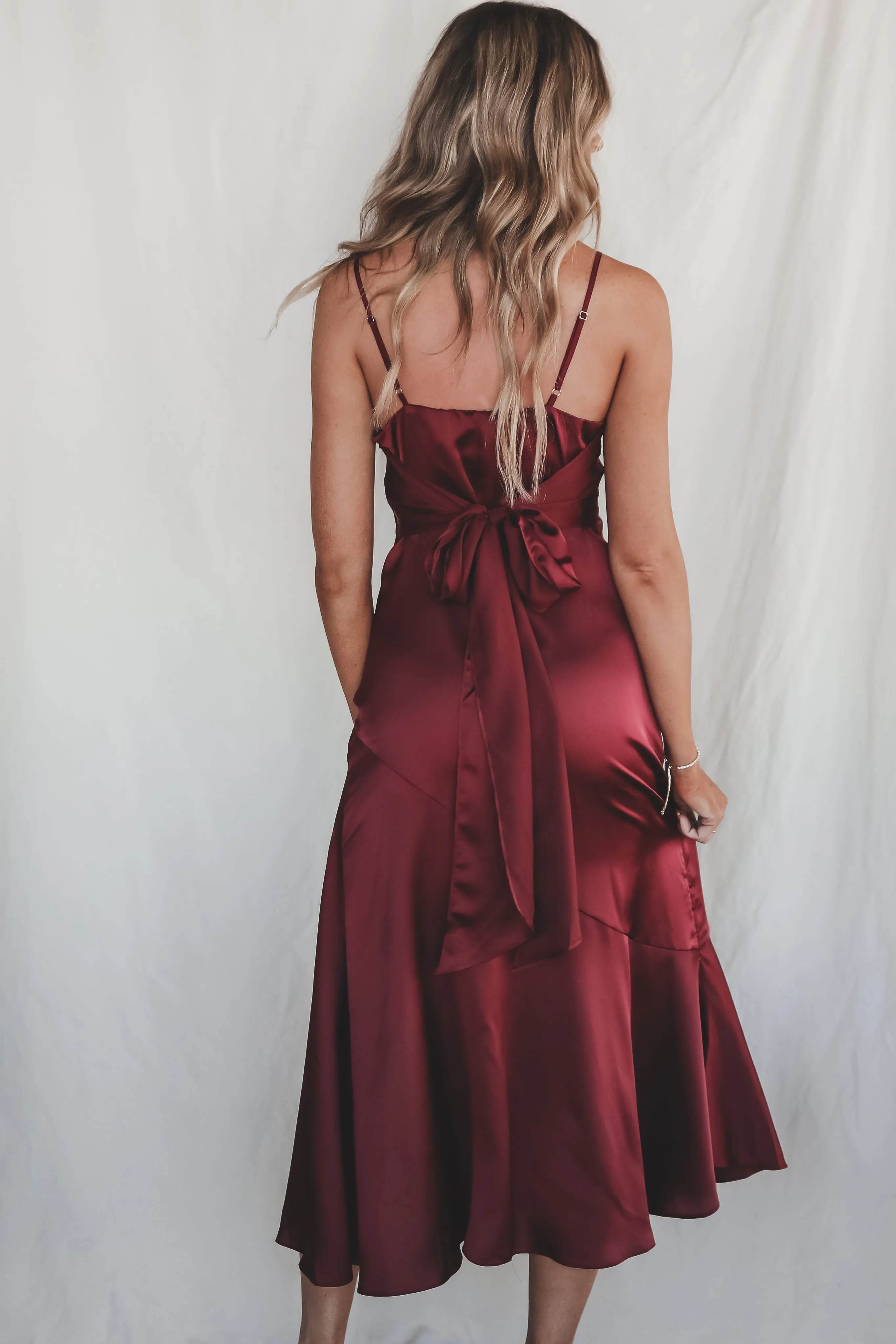 DEAL Extra Special Plus One Satin Maxi Dress