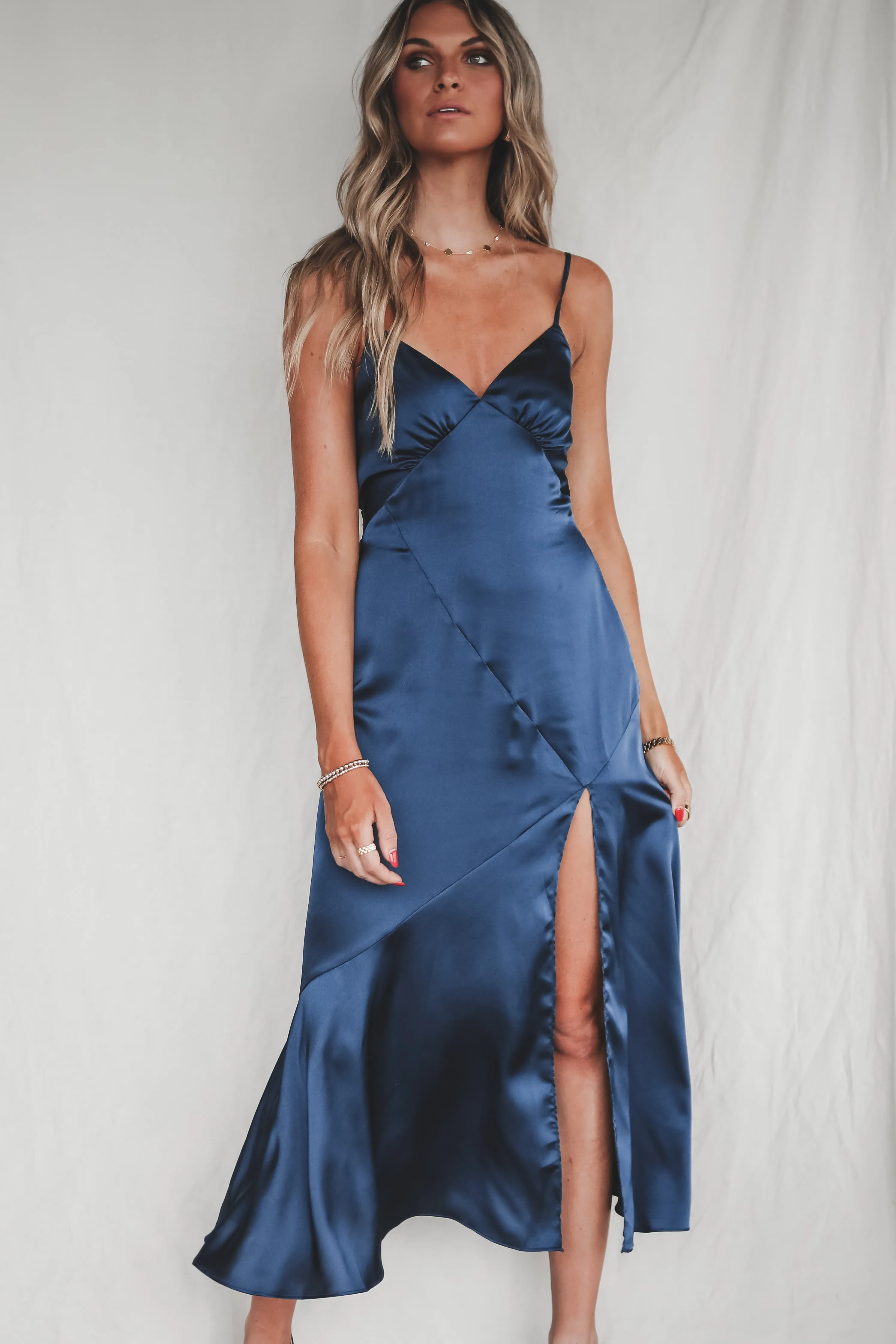 DEAL Extra Special Plus One Satin Maxi Dress