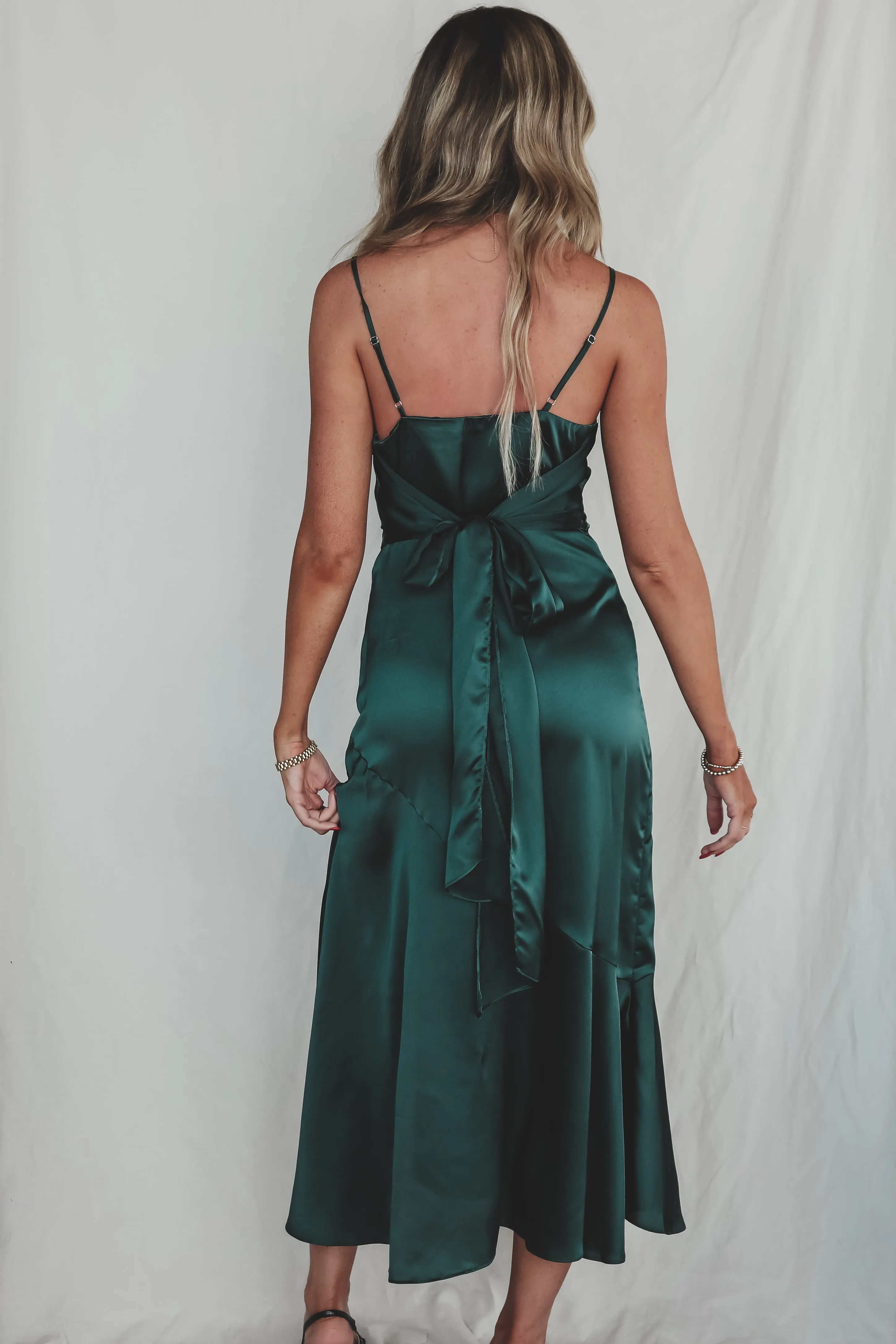 DEAL Extra Special Plus One Satin Maxi Dress