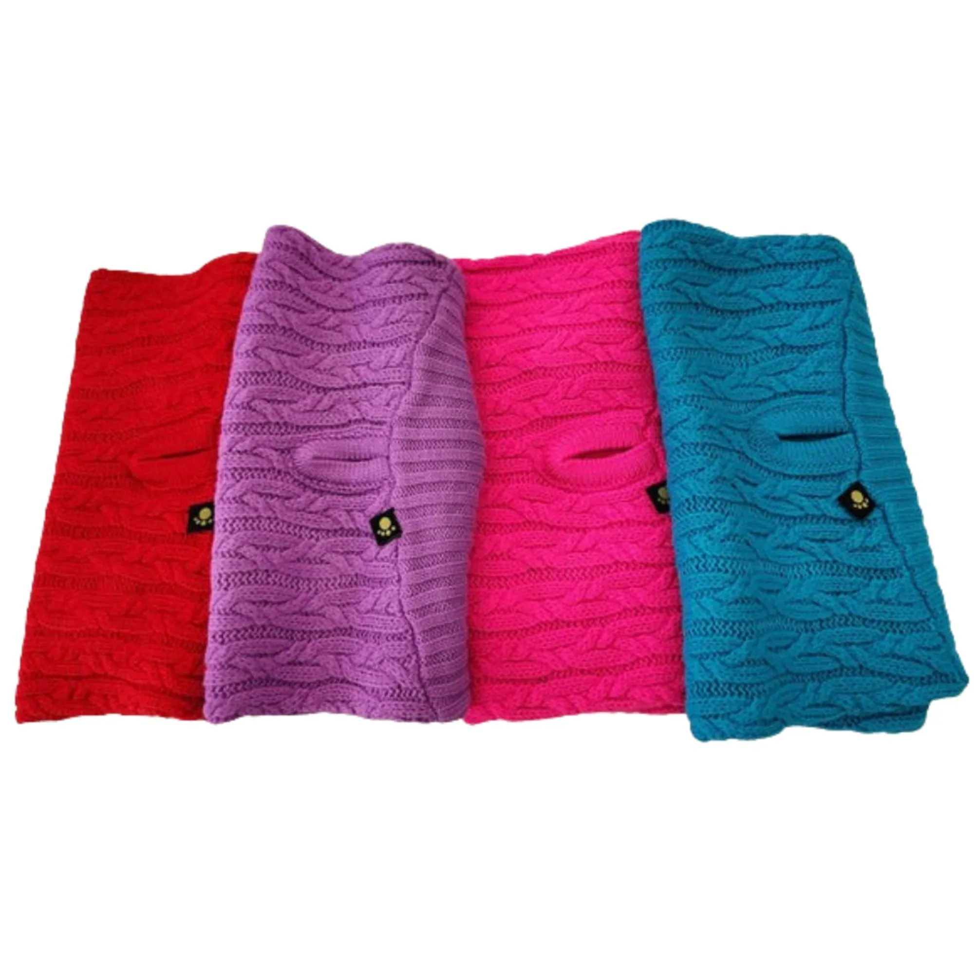 Dogs and Cats Colorful Knitted Turtleneck Sweater for Dogs