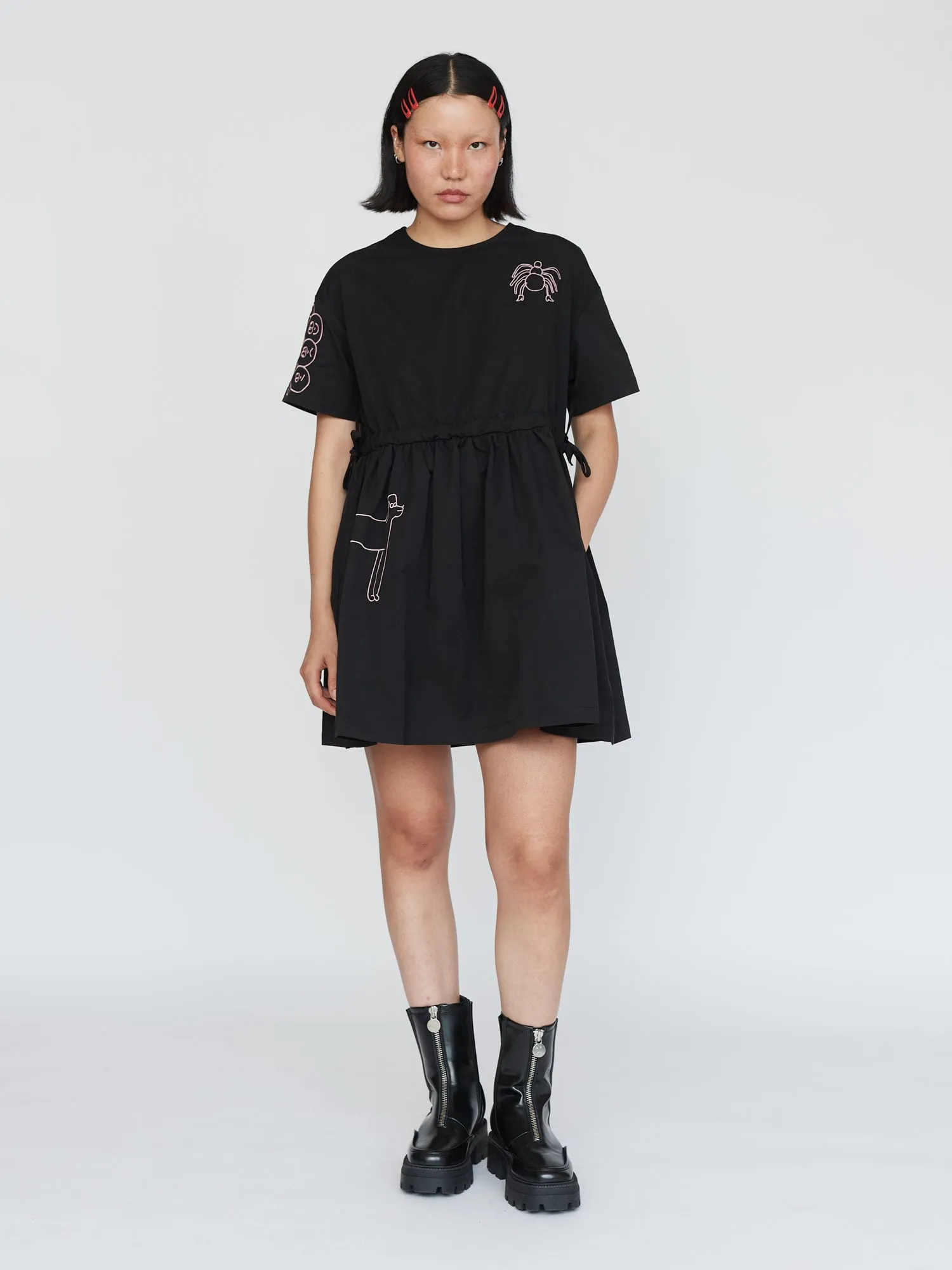 Doodles Side Tie Dress