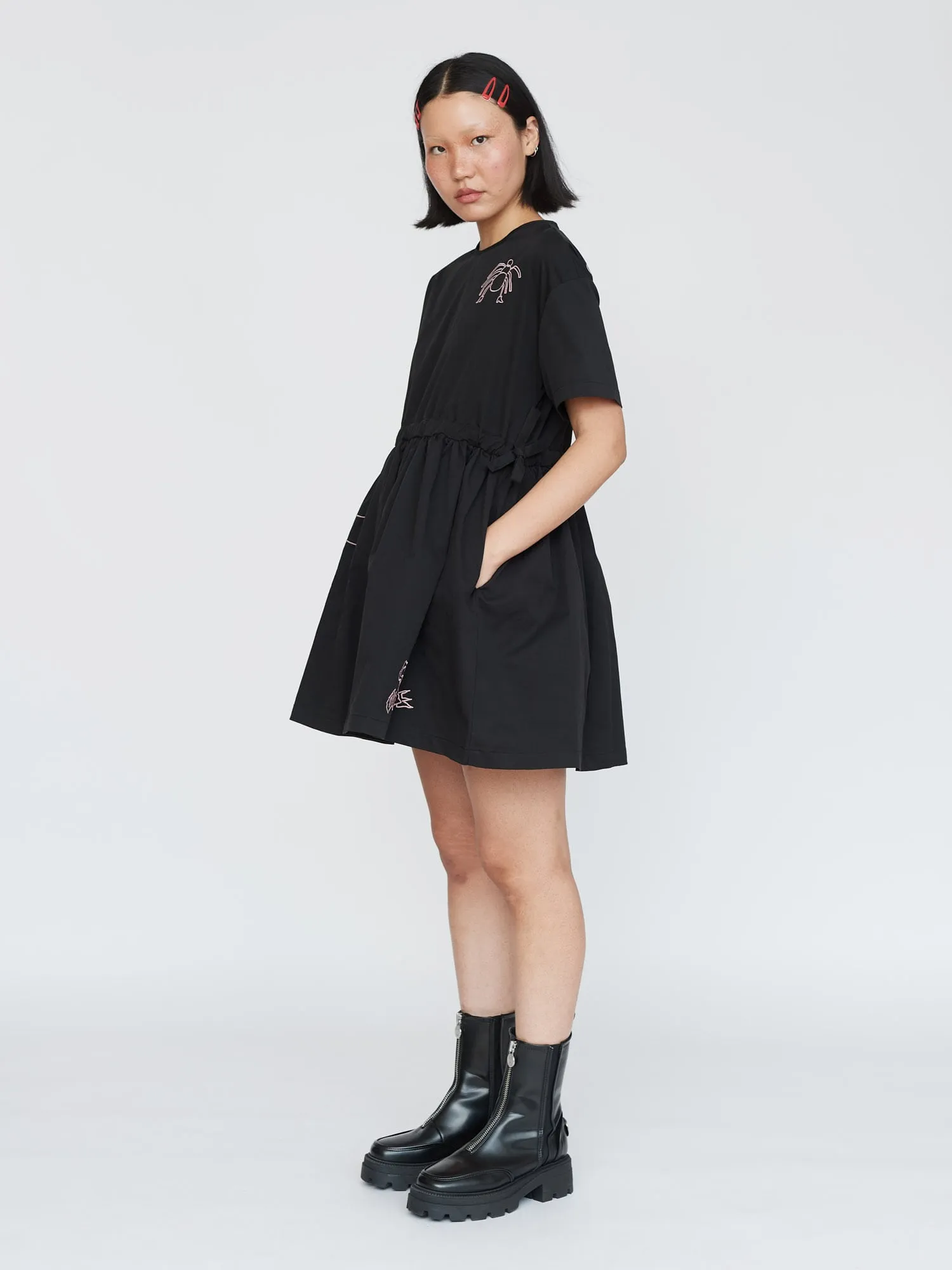 Doodles Side Tie Dress