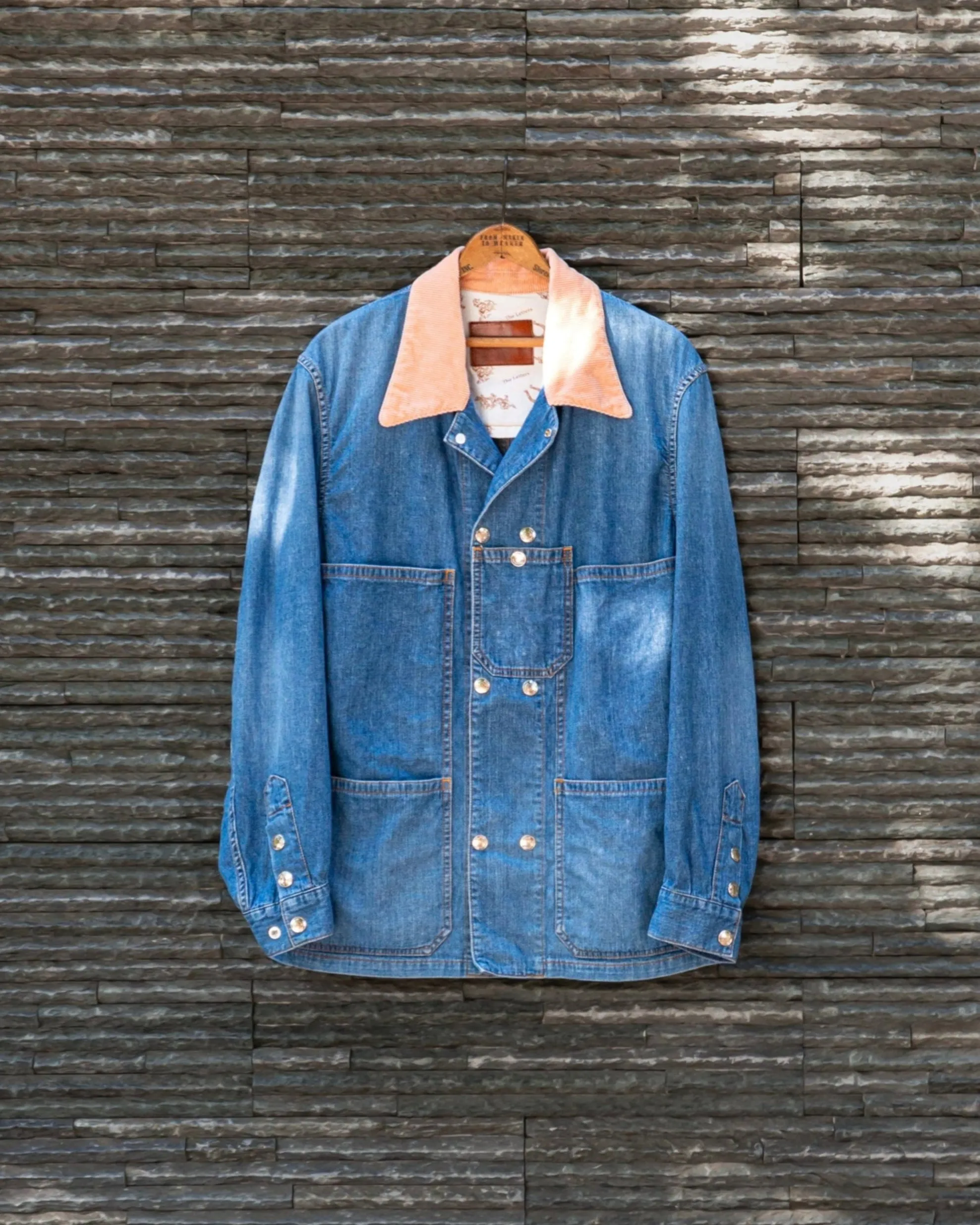 DOUBLE WORKERS JACKET -USED WASHED DENIM-