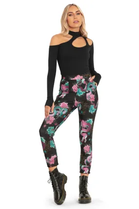 Dragon Bouquet Cuffed Pants