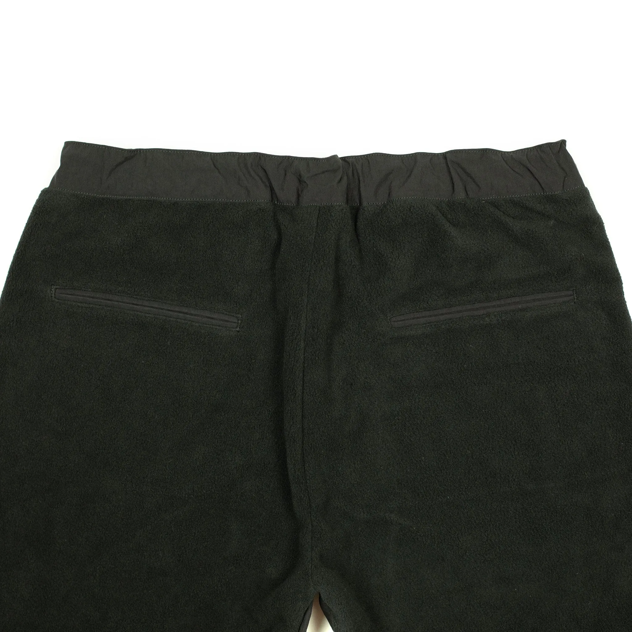 Drawstring trousers in black poly fleece