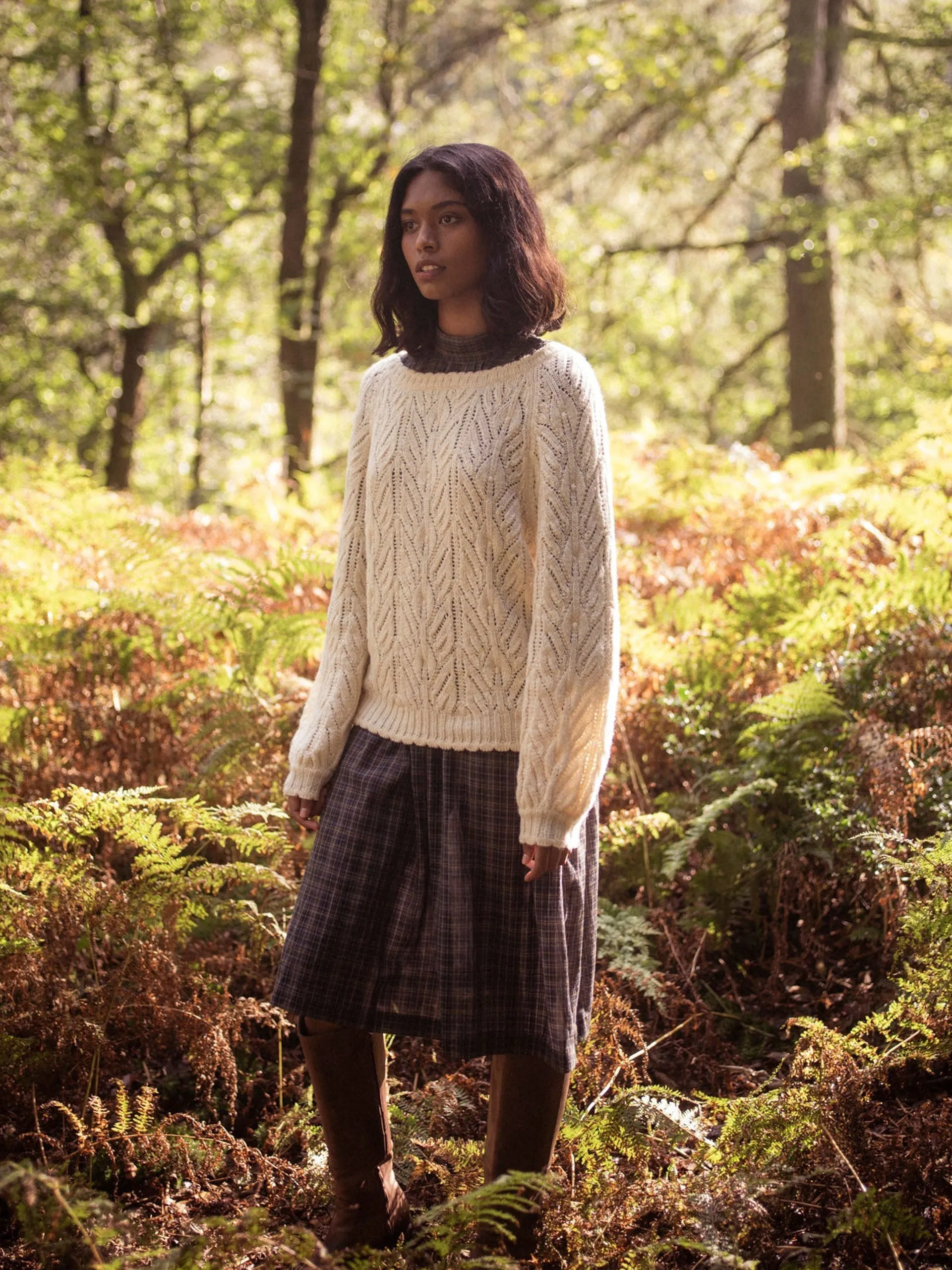 Ecru wool Wyre jumper