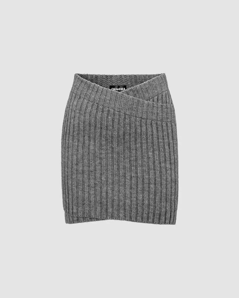 Elate Ribbed V Skirt