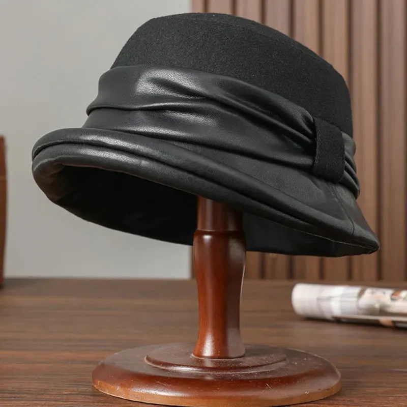 Elegant Wool Cloche Fedora