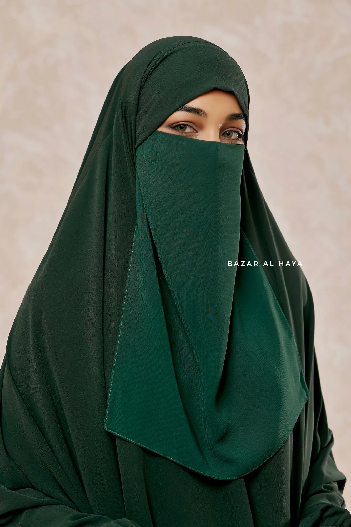 Emerald Single Half Niqab - Super Breathable Veil