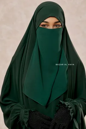 Emerald Single Half Niqab - Super Breathable Veil