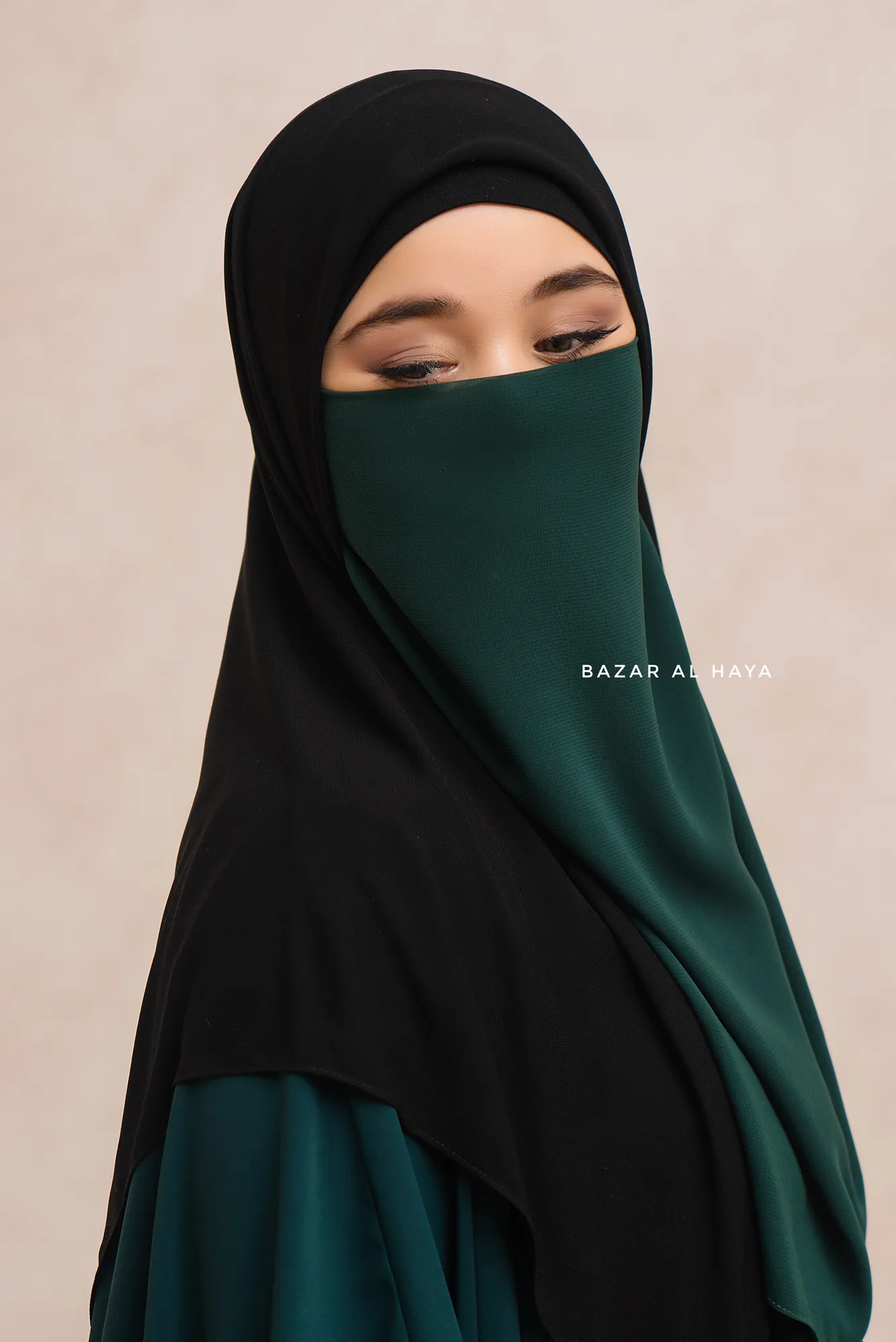 Emerald Single Half Niqab - Super Breathable Veil