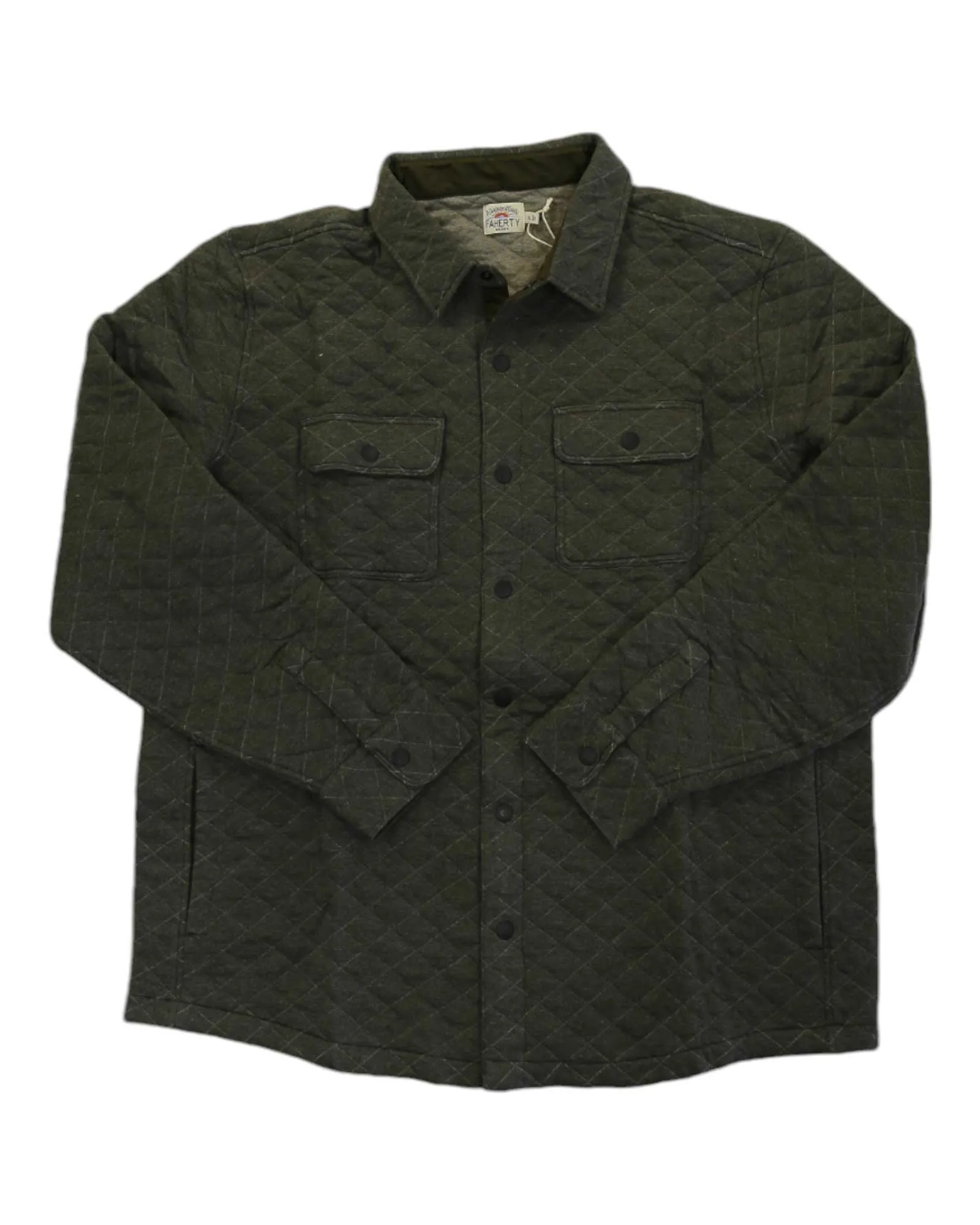 Faherty Men's Epic Quilted Fleece CPO Jacket