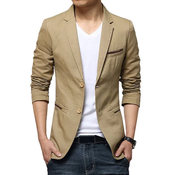 Fashion Blazers for Men Plus Size Business Casual Slim Fit Solid Color