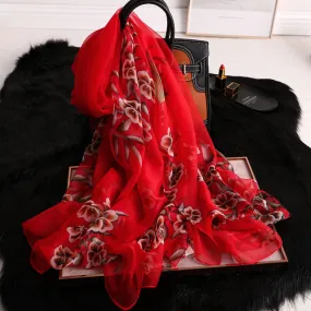 Fashion Silk Scarf Printed Bandana Shawl #2532