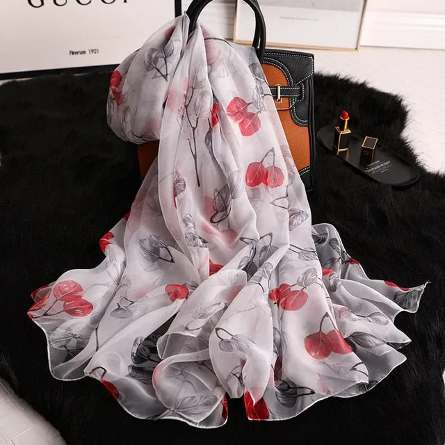 Fashion Silk Scarf Printed Bandana Shawl #2532