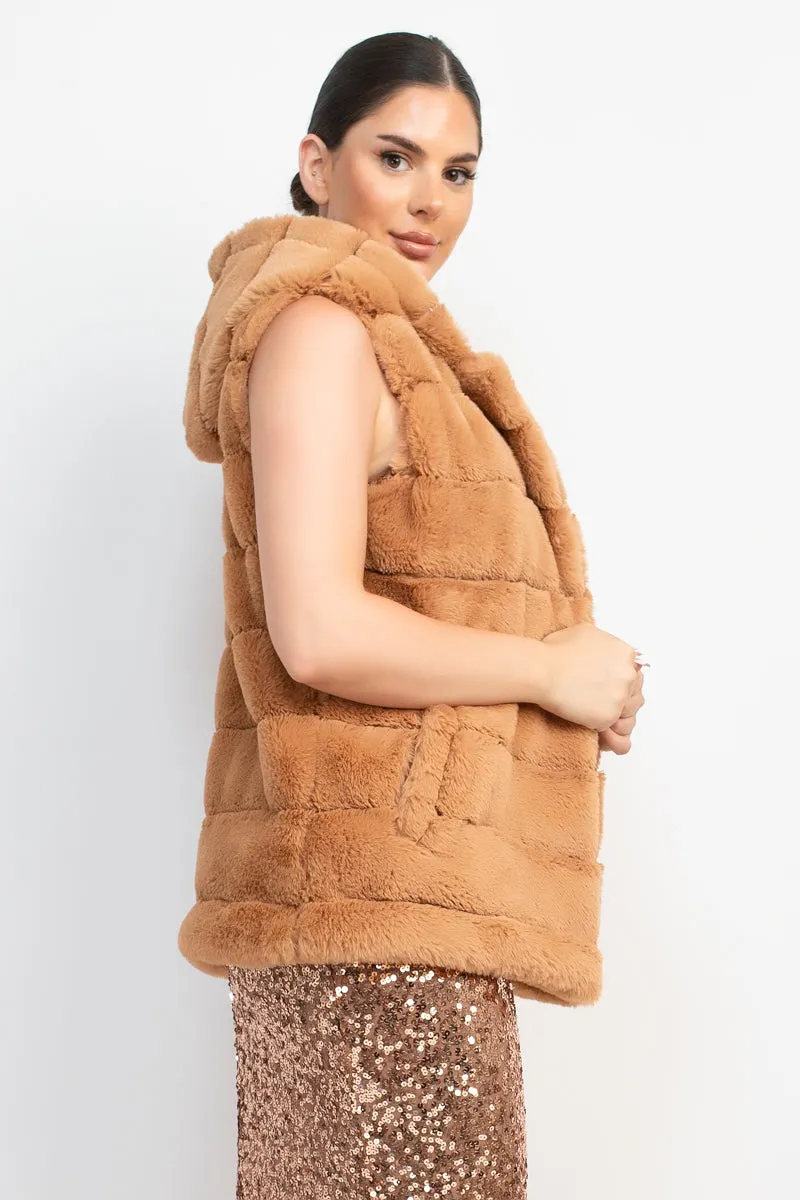 Faux Fur Collared Vest