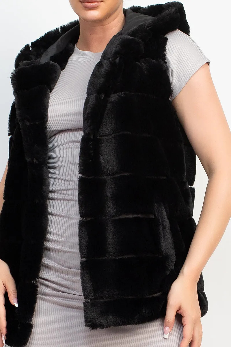 Faux Fur Collared Vest