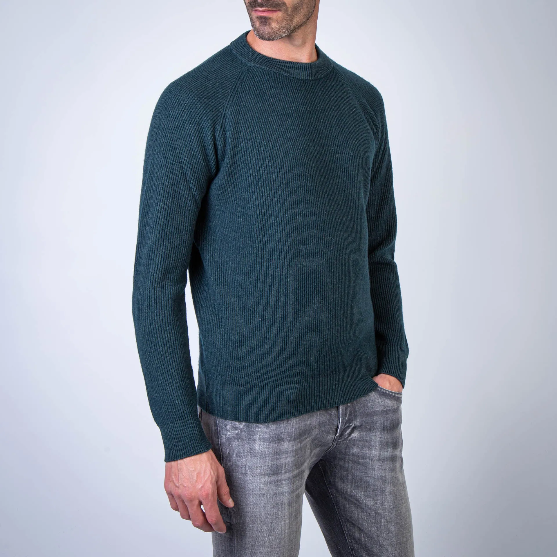 FILIPPO DE LAURENTIIS SWEATER GC1MLR WSC12I U670 PETROLIUM