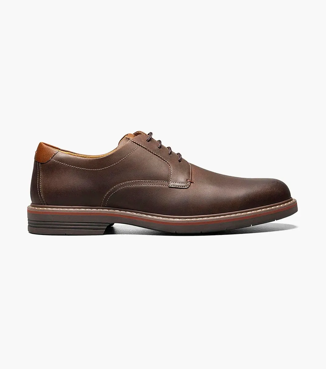 'Florsheim' Men's Norwalk Plain Toe Oxford - Brown Crazy Horse