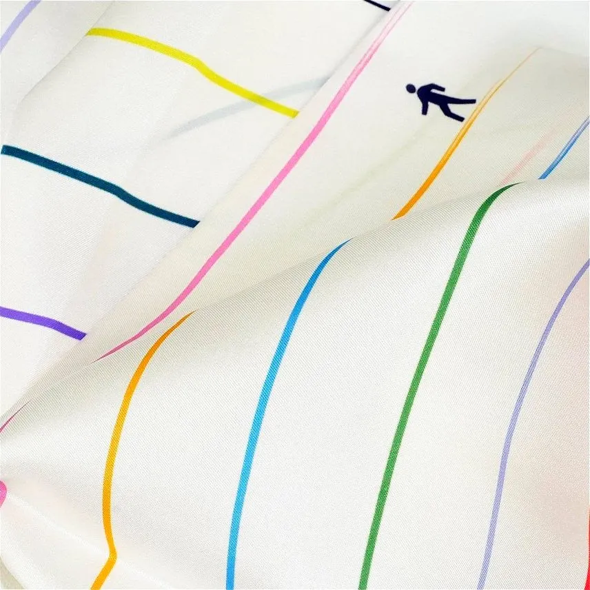 FRENCH SILK SCARF - ZEN - Multicolor - 27x27"