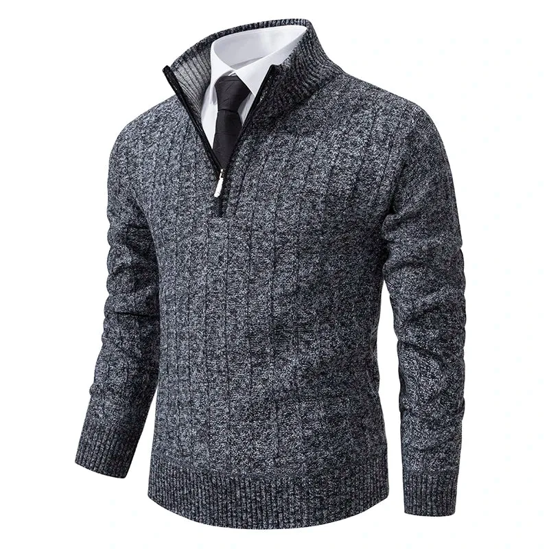 Funki Buys | Sweaters | Men's Casual Stand Collar Zip Pullovers