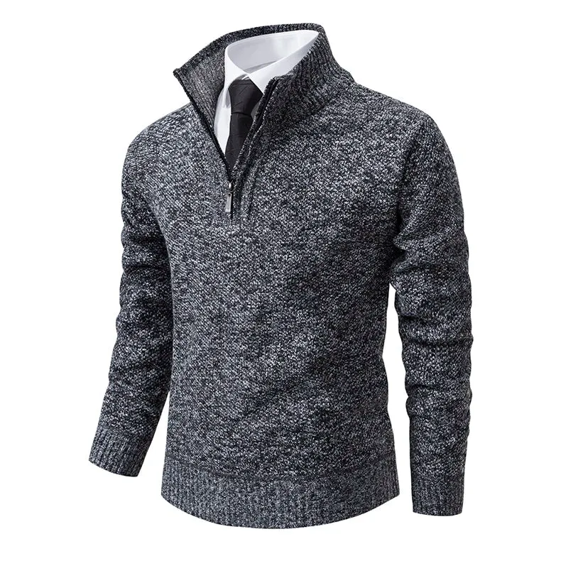 Funki Buys | Sweaters | Men's Casual Stand Collar Zip Pullovers