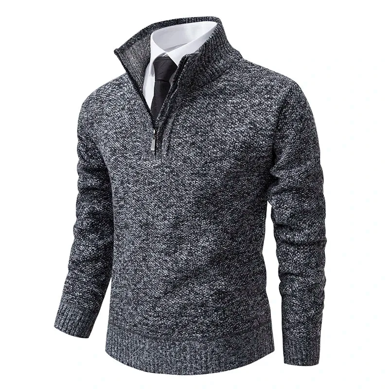 Funki Buys | Sweaters | Men's Casual Stand Collar Zip Pullovers