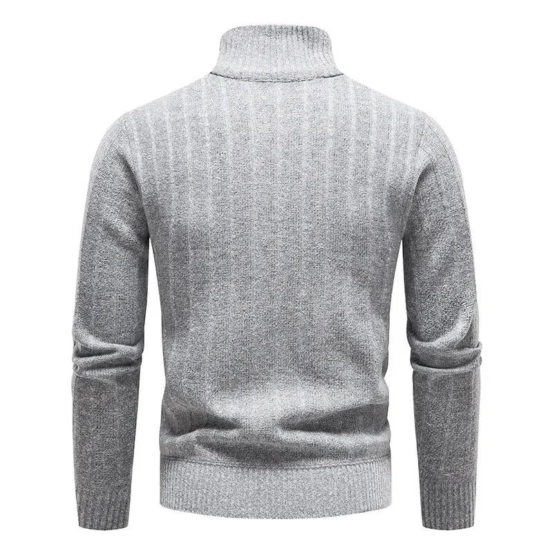 Funki Buys | Sweaters | Men's Casual Stand Collar Zip Pullovers