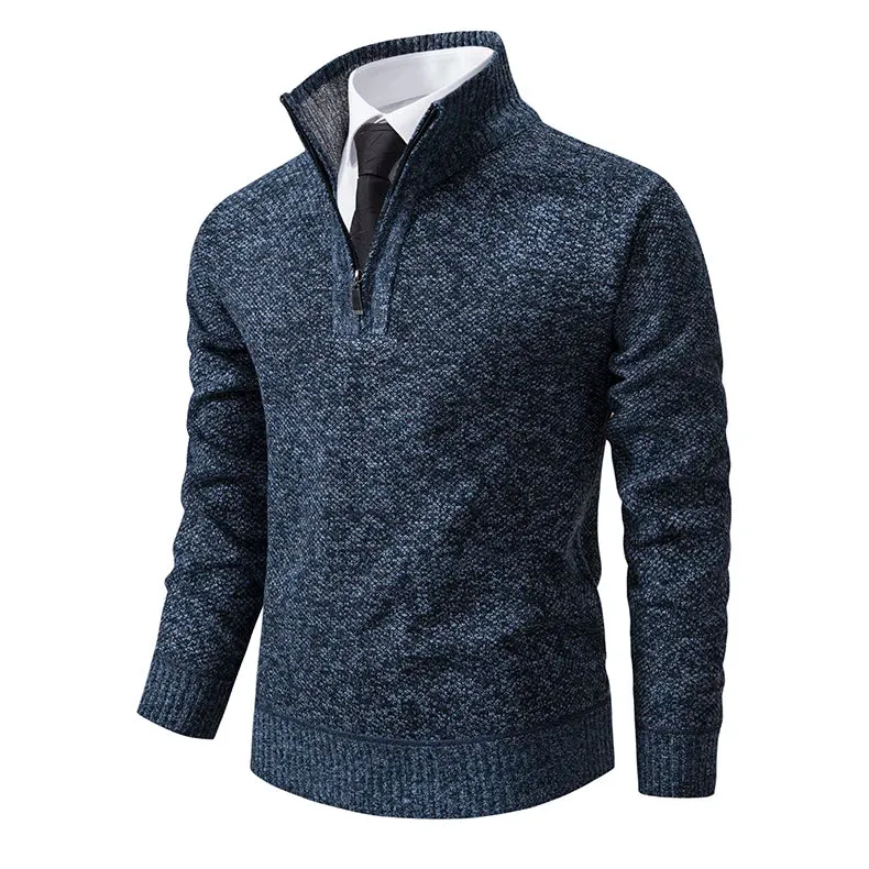 Funki Buys | Sweaters | Men's Casual Stand Collar Zip Pullovers