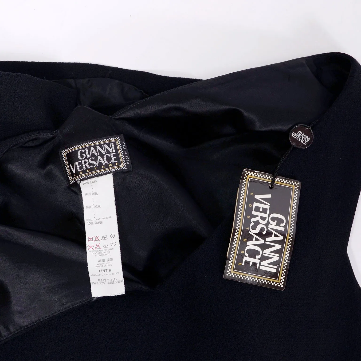 F/W 1995/96 Gianni Versace Couture Little Black Dress Deadstock