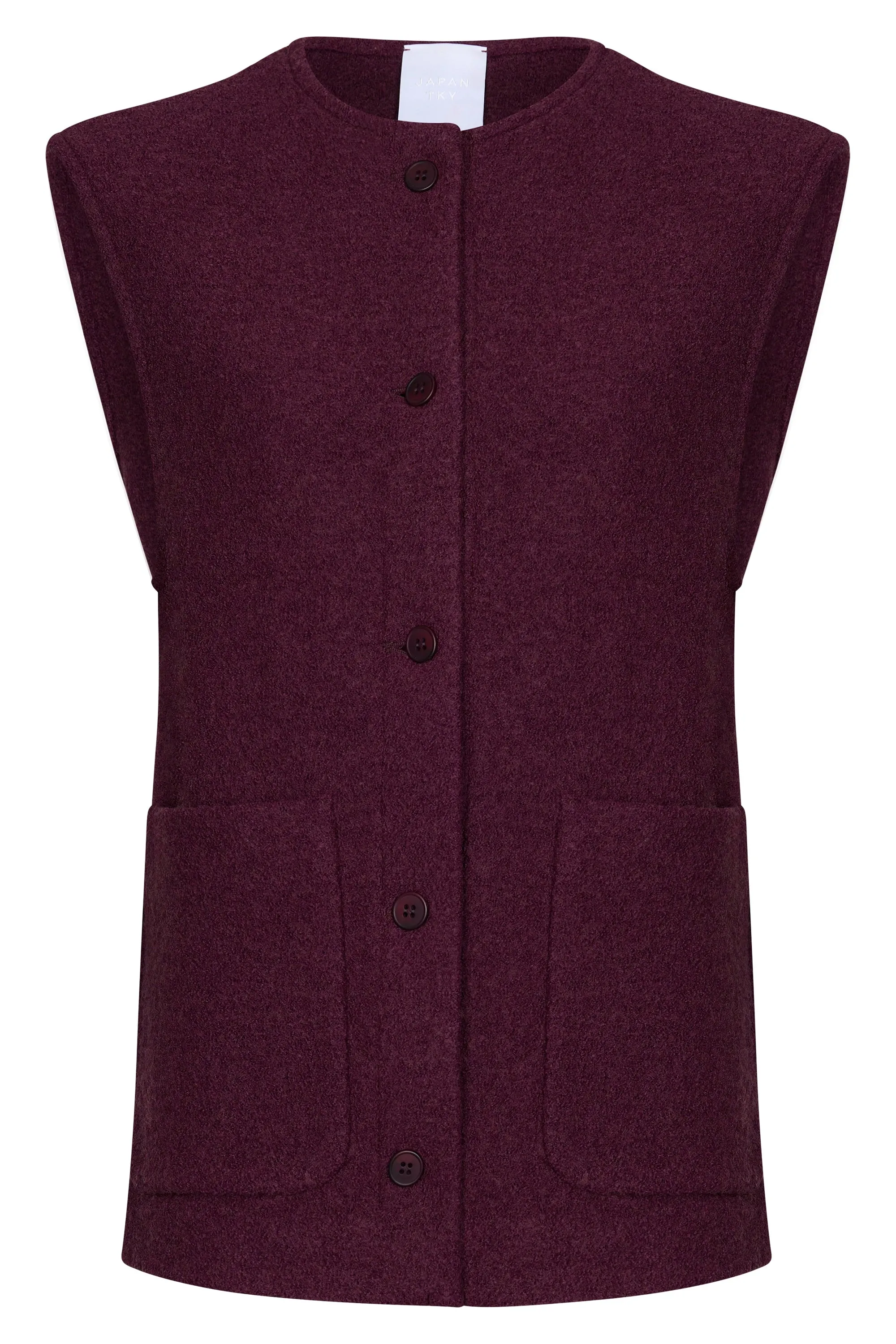 Gillet | Cooked Wool | Hideko | Aubergine Wool