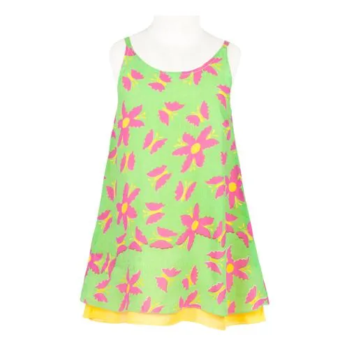 Girls' Summer Sleeveless Floral Dress