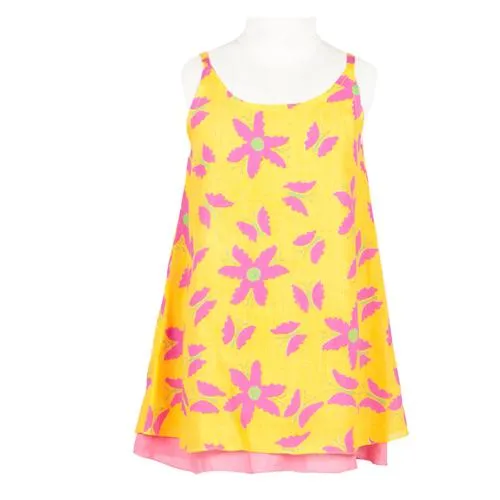 Girls' Summer Sleeveless Floral Dress