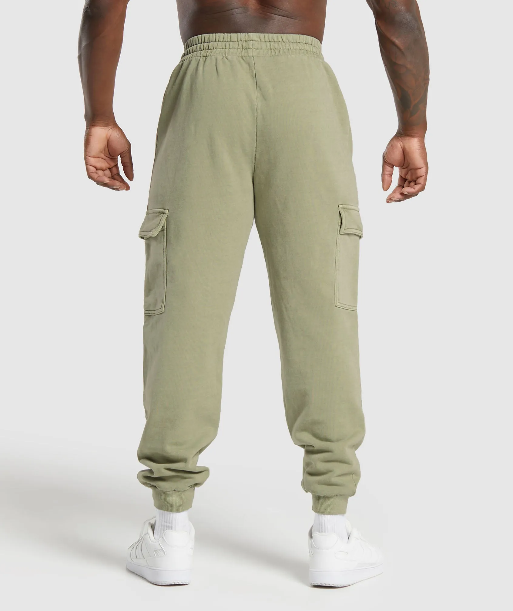 Gymshark Premium Legacy Cargo Pants - Natural Sage Green