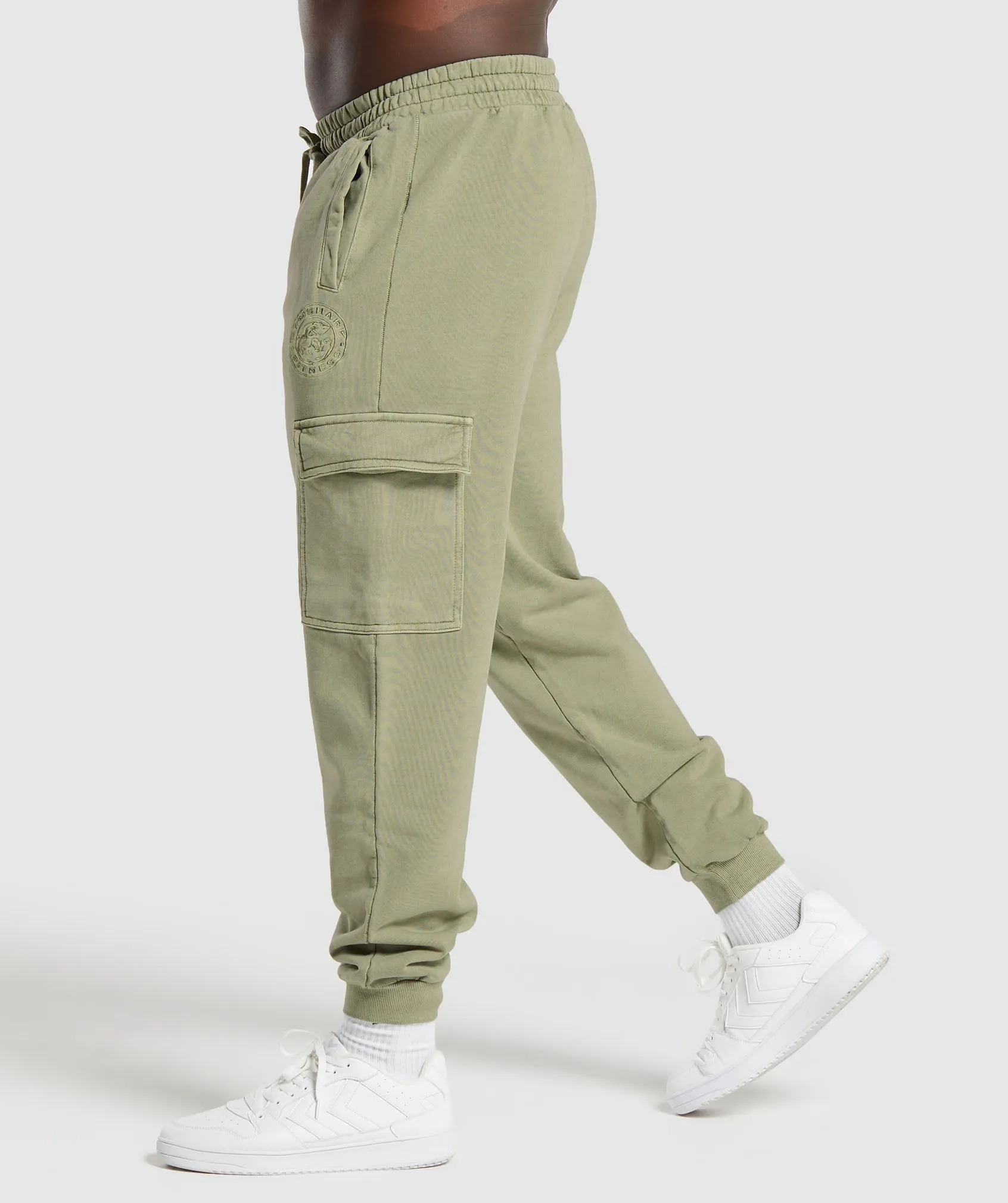 Gymshark Premium Legacy Cargo Pants - Natural Sage Green