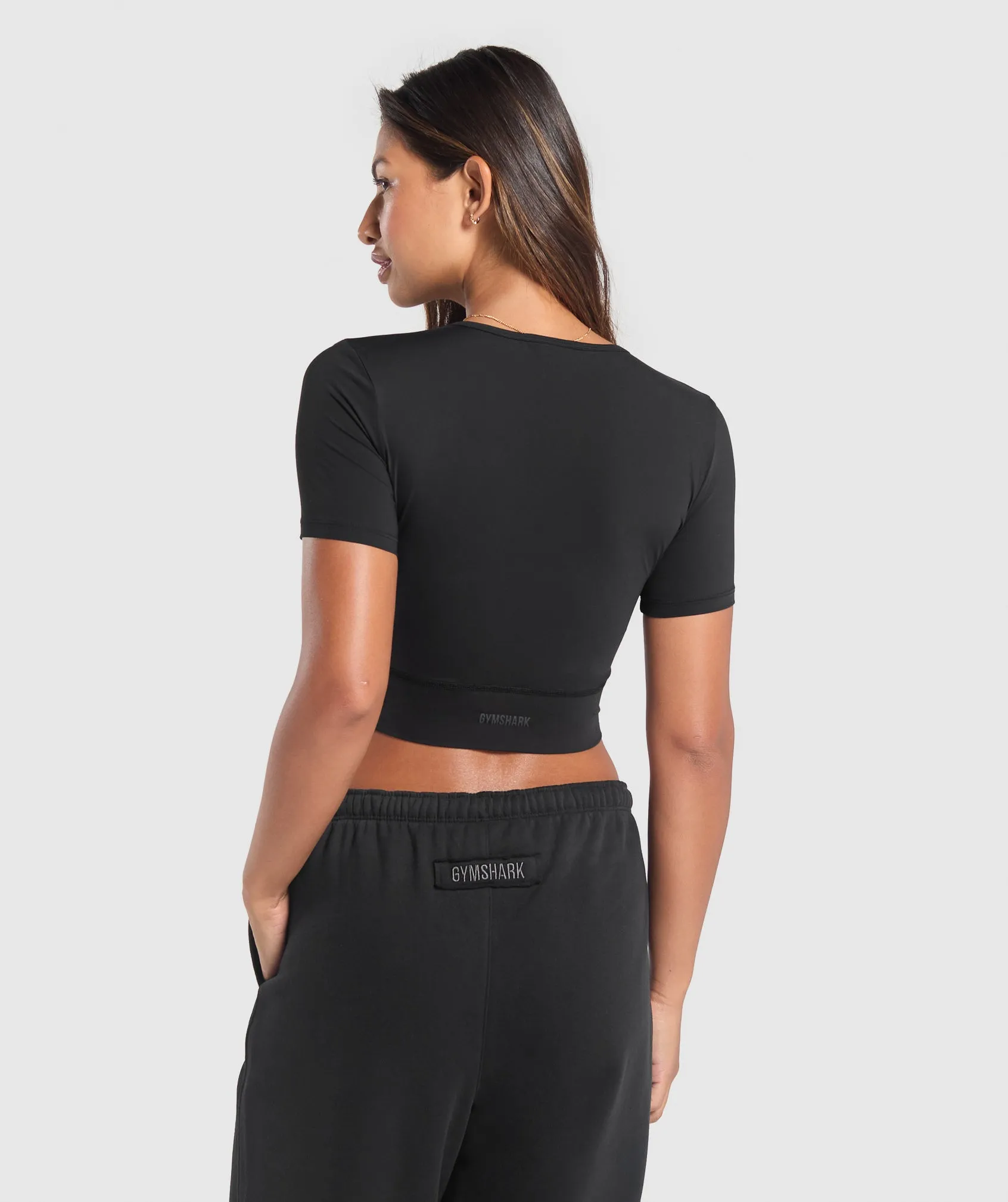 Gymshark Rest Day Buttery Soft Midi Top - Black