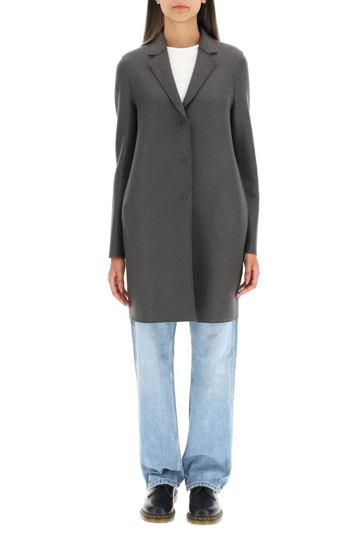 Harris wharf london cocoon coat in pressed wool