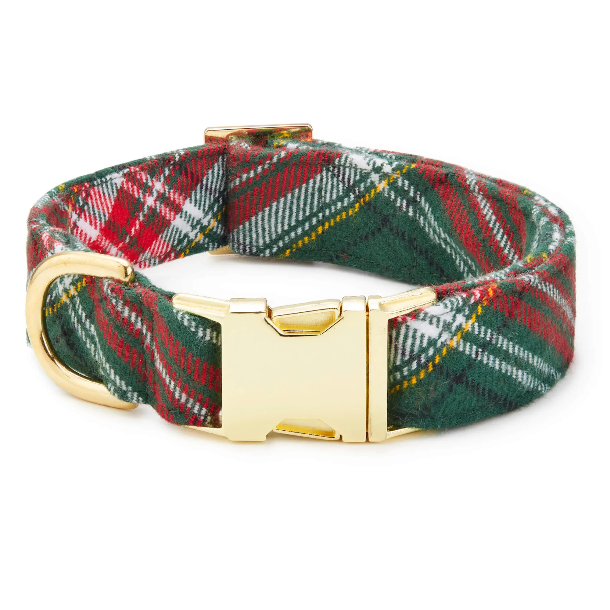 Holly Jolly Plaid Flannel Lady Bow Collar