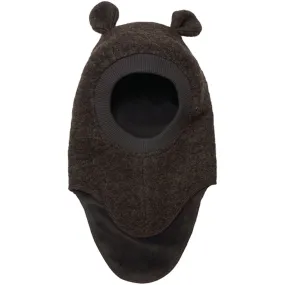 Huttelihut Balaclava Ears Wool Plys Dark Brown