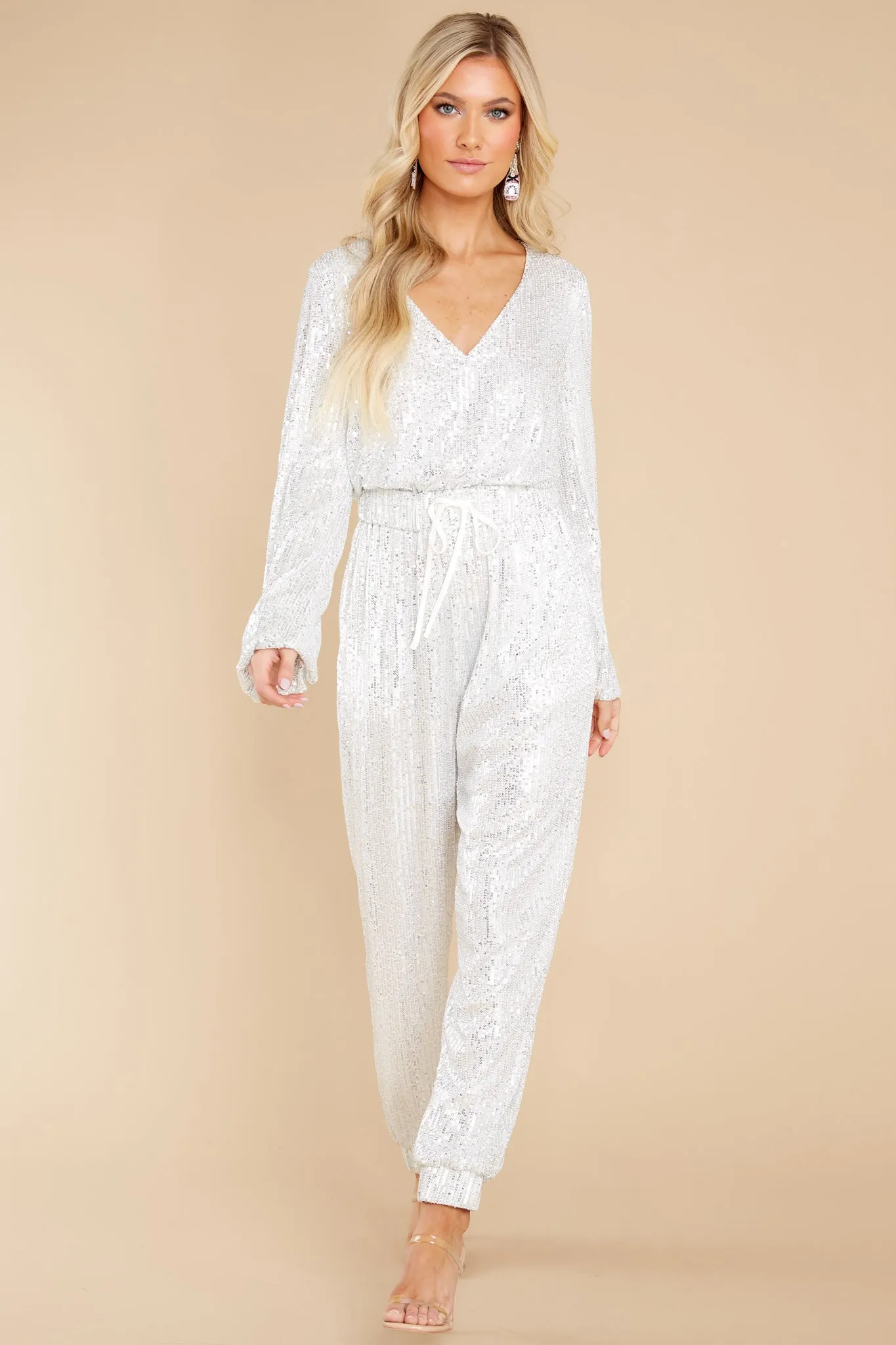 In The Stars Silver Sequin Jumpsuit