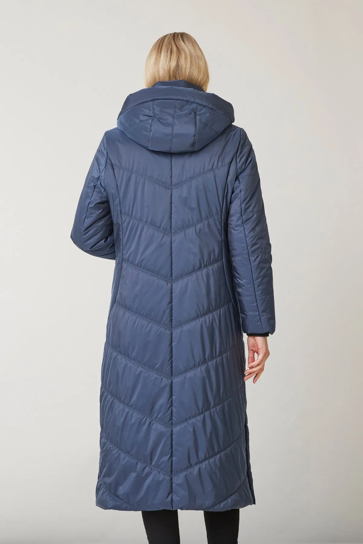 INNA Long Polyfill Coat with Detachable Hood 1271