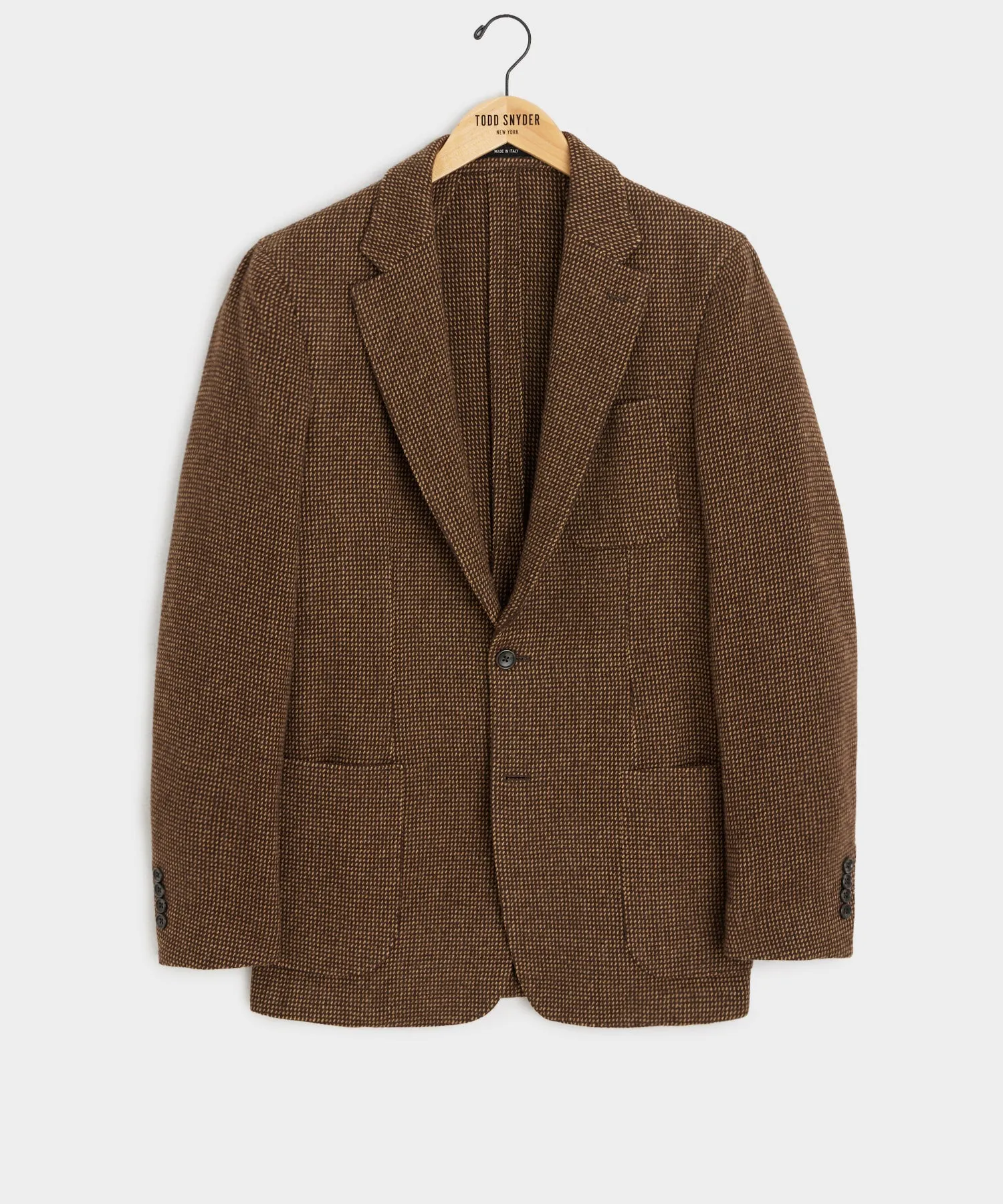 Italian Birdseye Wool Sport Coat in Dark Brown